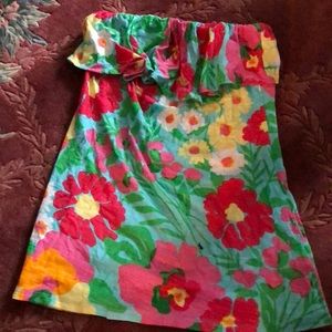 Iily Pulitzer strapless cotton shirt